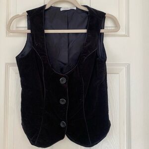 Charlotte Russe Black Velvet Women's Vest